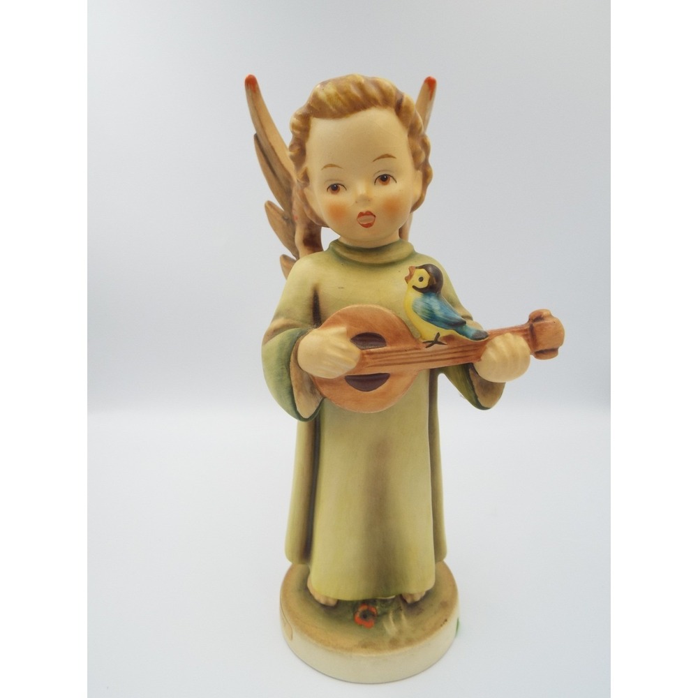 #52 - Goebel Hummel Festival Harmony Angel Mandolin Bird Figurine 8" Tall